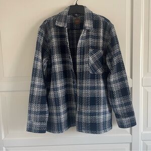 Common People blue plaid shirt jac jacket 20608